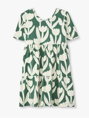 Hanna Andersson | Tiered Skater Dress | Tulip Print | Pockets | 6-7